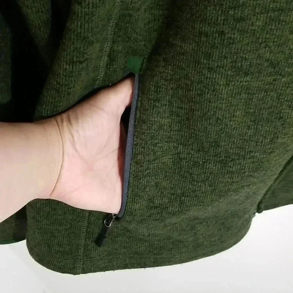 {Swiss Tech} Men's Zippered Fleece Jacket in Green Size 2XL - Picture 9 of 15